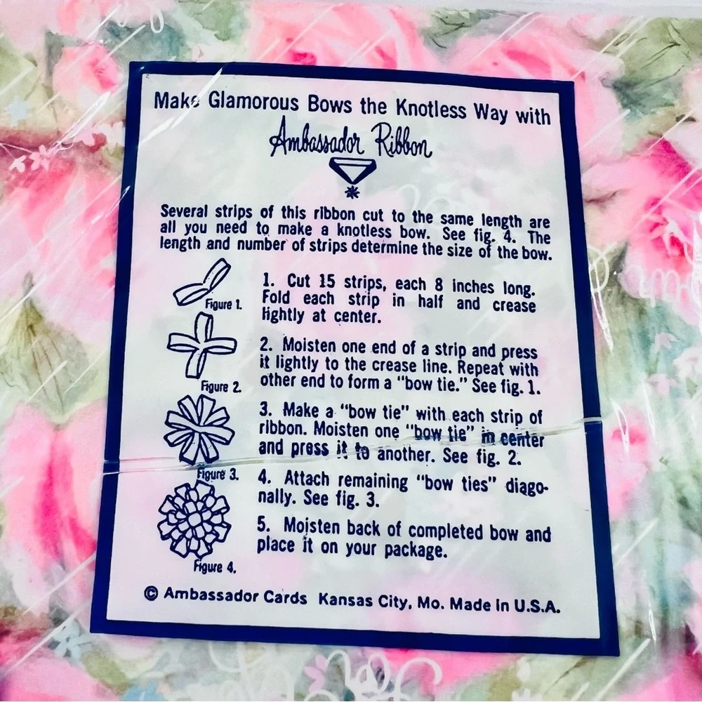 Vintage New Old Stock Hallmark Pink Floral For Your  Shower Gift Wrap Sheets